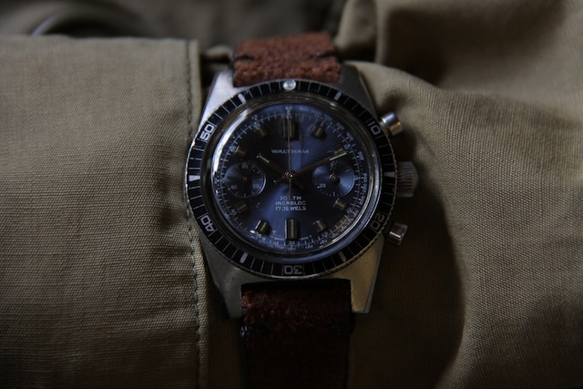 【Waltham】1970s クロノダイバー 20気圧防水 ブルーダイヤル OH / chronograph /  landeron248 / Divers watch / vintagewatch