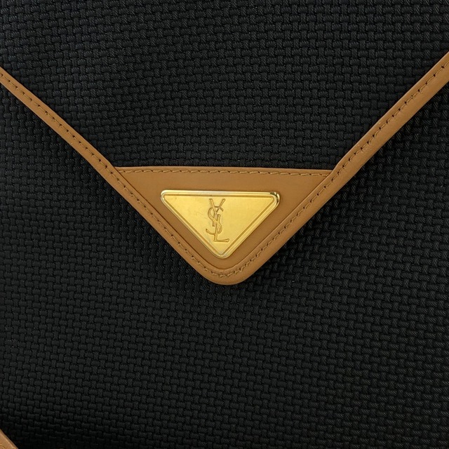 Yves Saint Laurent  イヴ・サンローラン YSLロゴ ナイロン ショルダーバッグ ブラック vintage ヴィンテージ オールド n3ryut