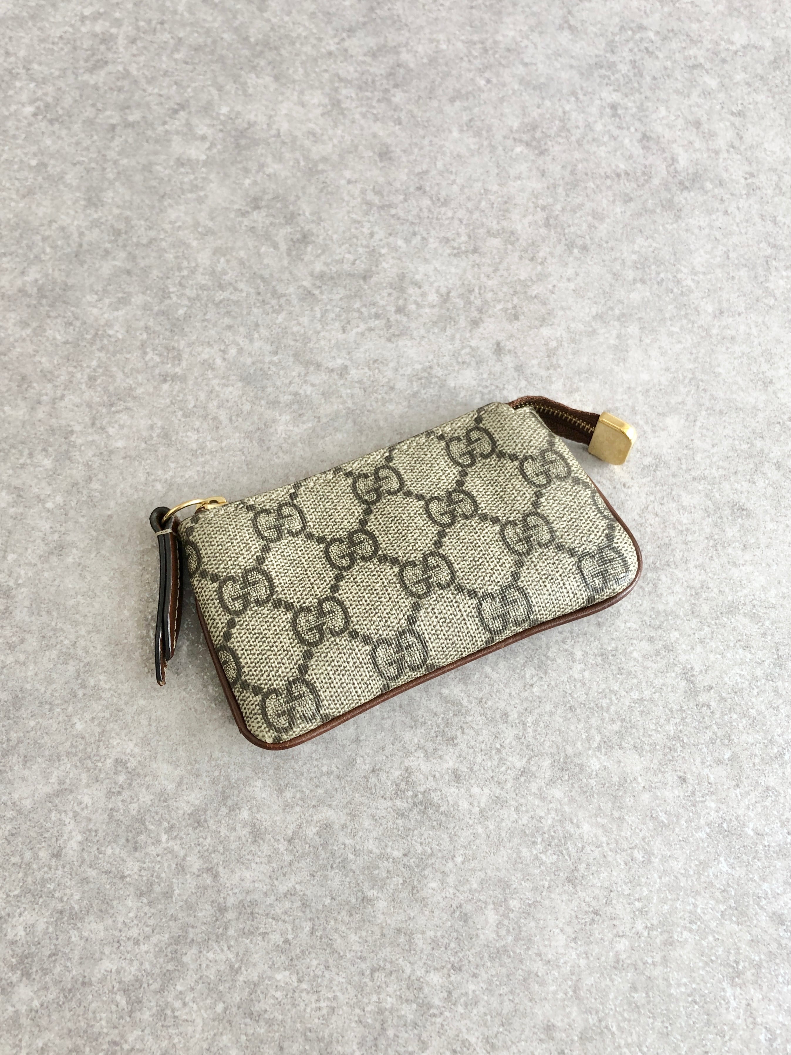GUCCI グッチ コインケース ベージュ GGキャンバス PVC vintage