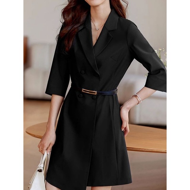 High-end double-breasted Suit Dress（3color）　　V358