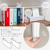 リヒトラブ パソコン台 モニター台 机上台 白 幅39×奥行25×高さ33.5cm トール 耐荷重15kg A7335-0