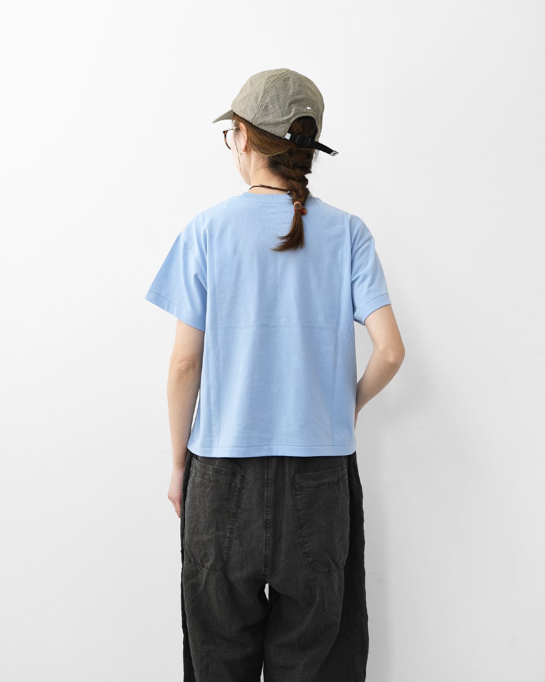 DANTON [ダントン] W SHORT SLEEVE SEMI CROP T-SHIRT PLAIN [DT