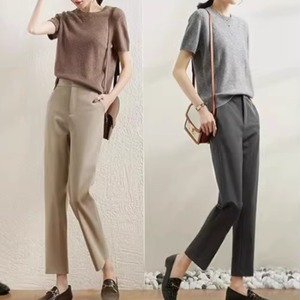 ハイウエストクロップドパンツ W00099