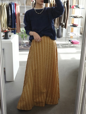 〈vintage〉stripe flare maxi skirt