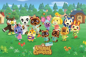 あつまれ！どうぶつの森　英語タイトル「Animal Crossing」　輸入ポスター　61cm x 91.5cm POSP34666