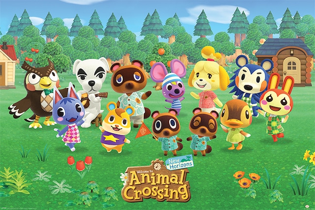 あつまれ！どうぶつの森　英語タイトル「Animal Crossing」　輸入ポスター　61cm x 91.5cm POSP34666