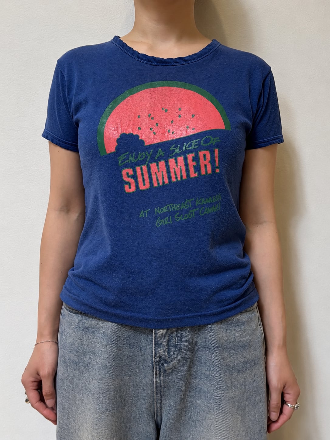 CU8-27 USED TEE "SUMMER! " -BLUE-