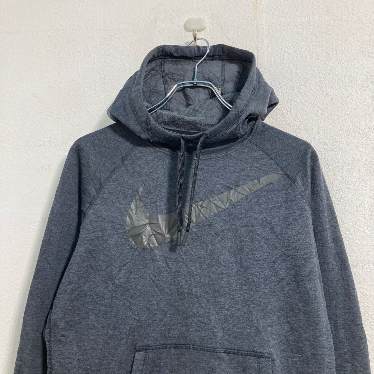 NIKE ロゴ ジャージ パーカー M ダークグレー ナイキ プルオーバー 裏 