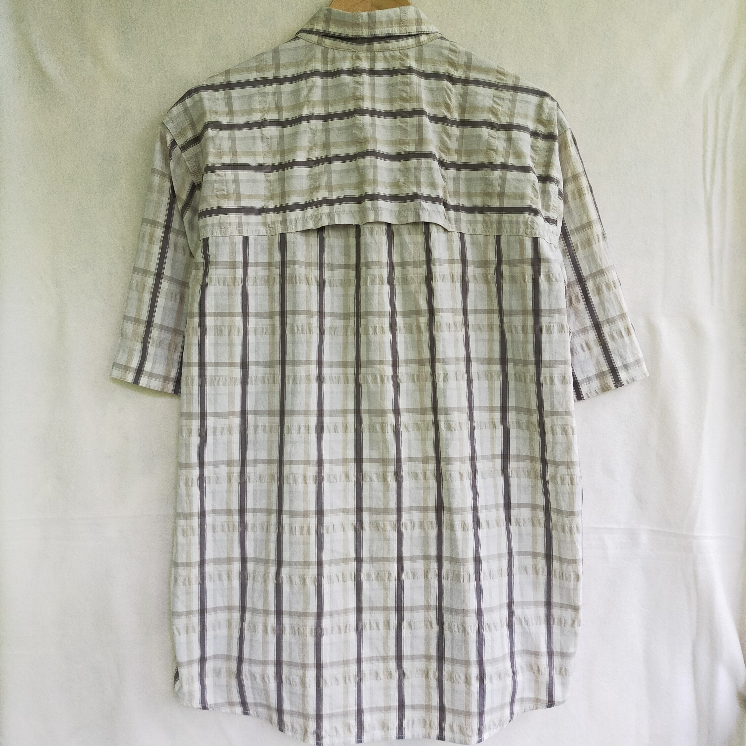Woolrich ウールリッチ 半袖シャツ チェック柄 L アースカラー Woolrich ウールリッチ 半袖シャツ チェック柄 L アースカラー