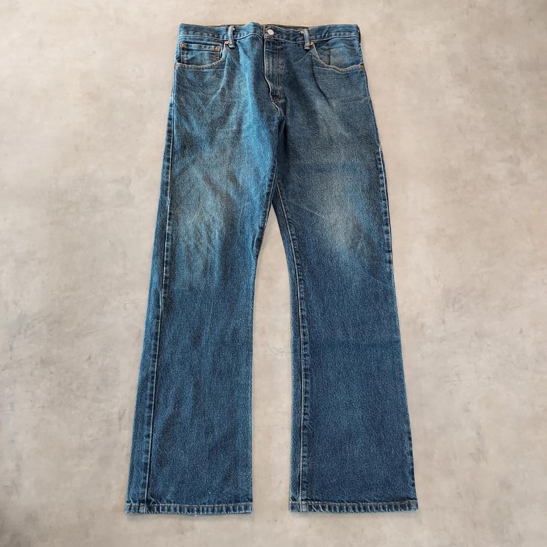 リーバイス517 Levis W36 フレアデニム 青 古着 ヒゲ 22056