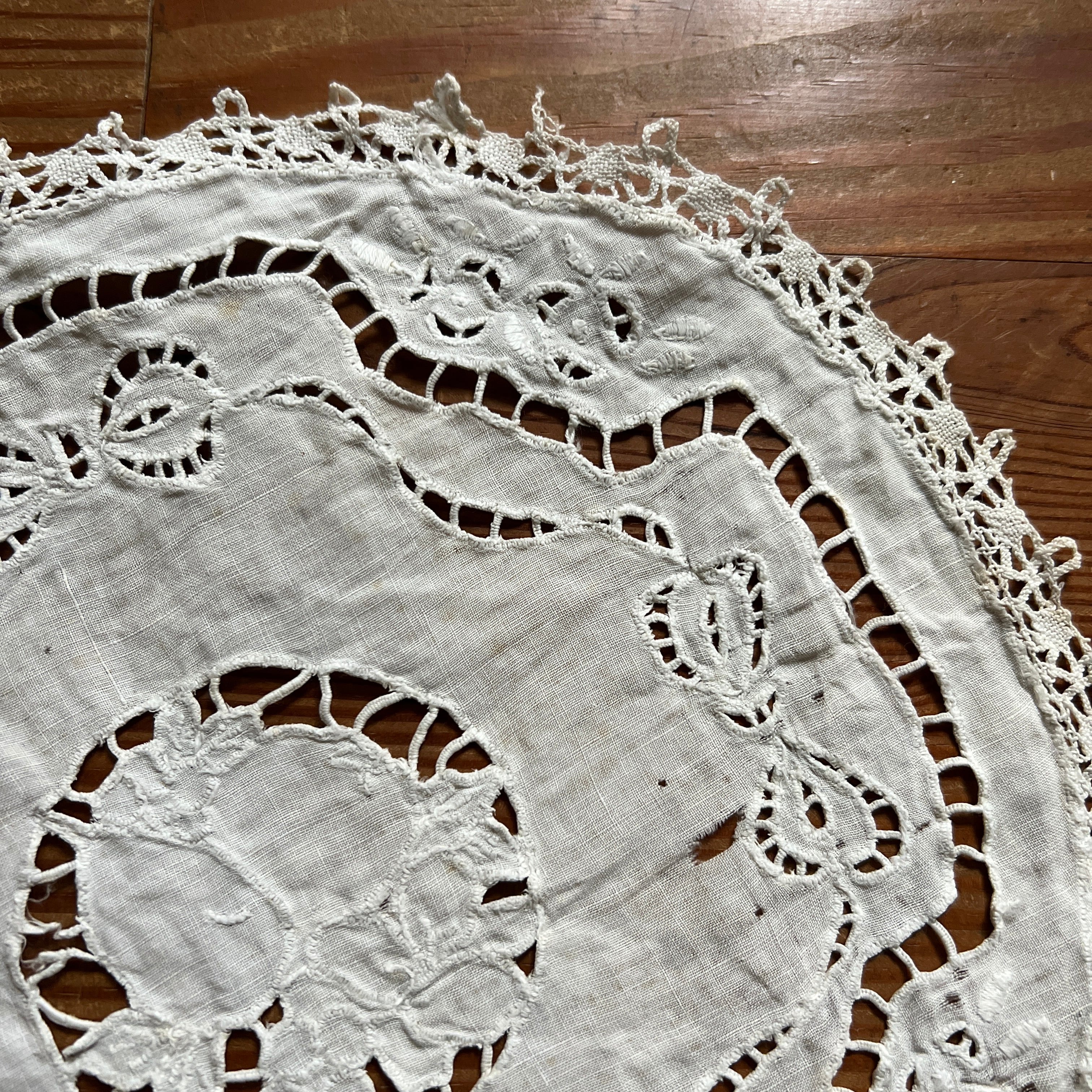 古いレース(F)ドイリー フランスアンティーク ヴィンテージ