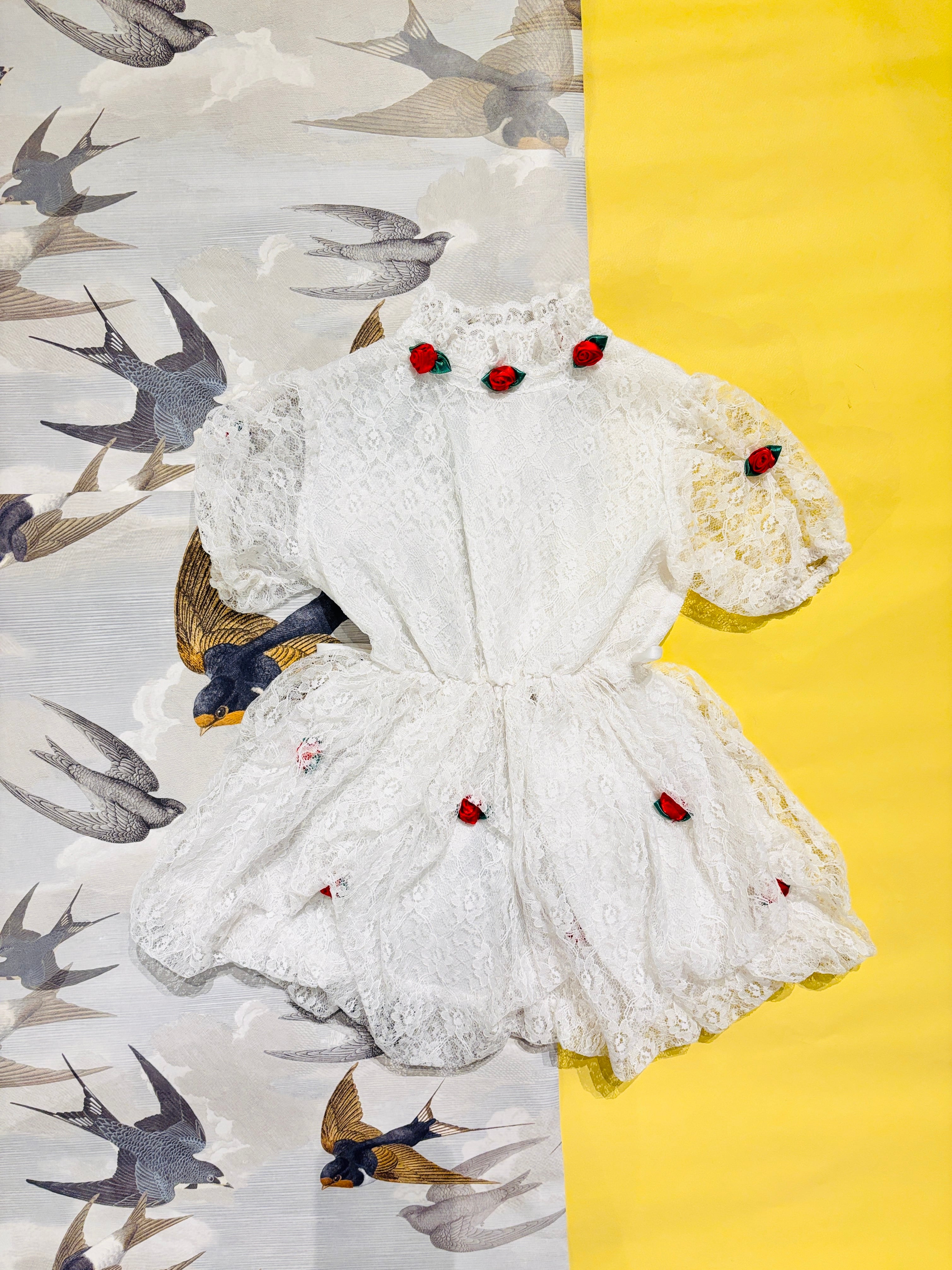 【kids vintage】rose lace dress. / about2y