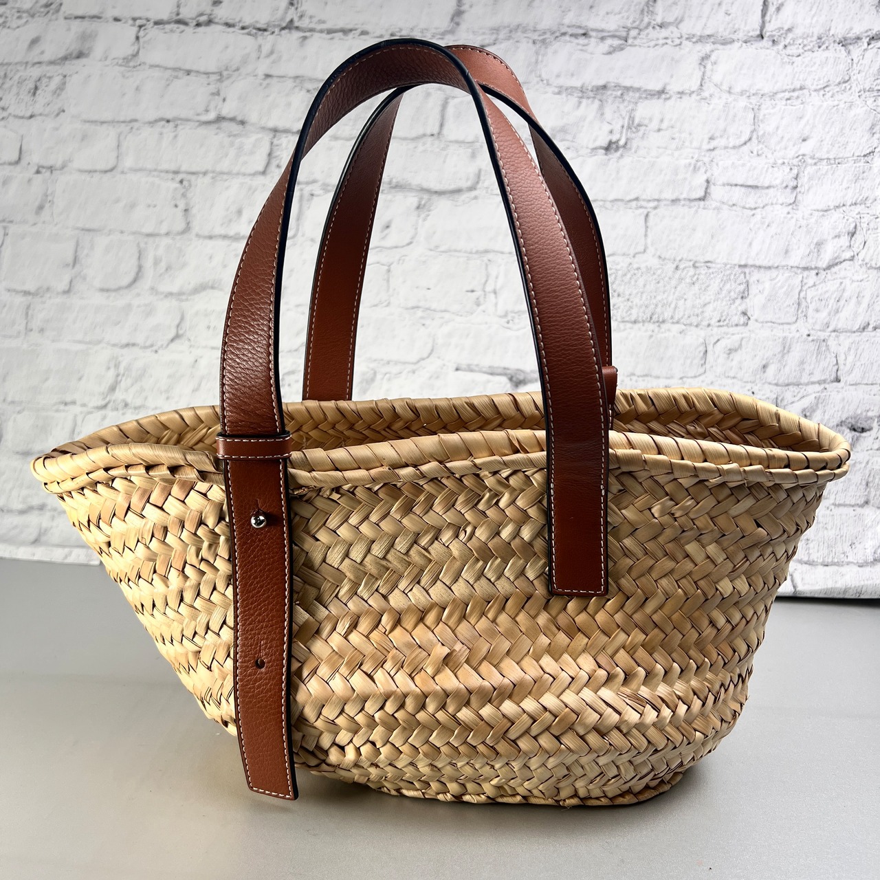 LOEWE ロエベ アナグラム ハンドバッグ ブラウン A-13484