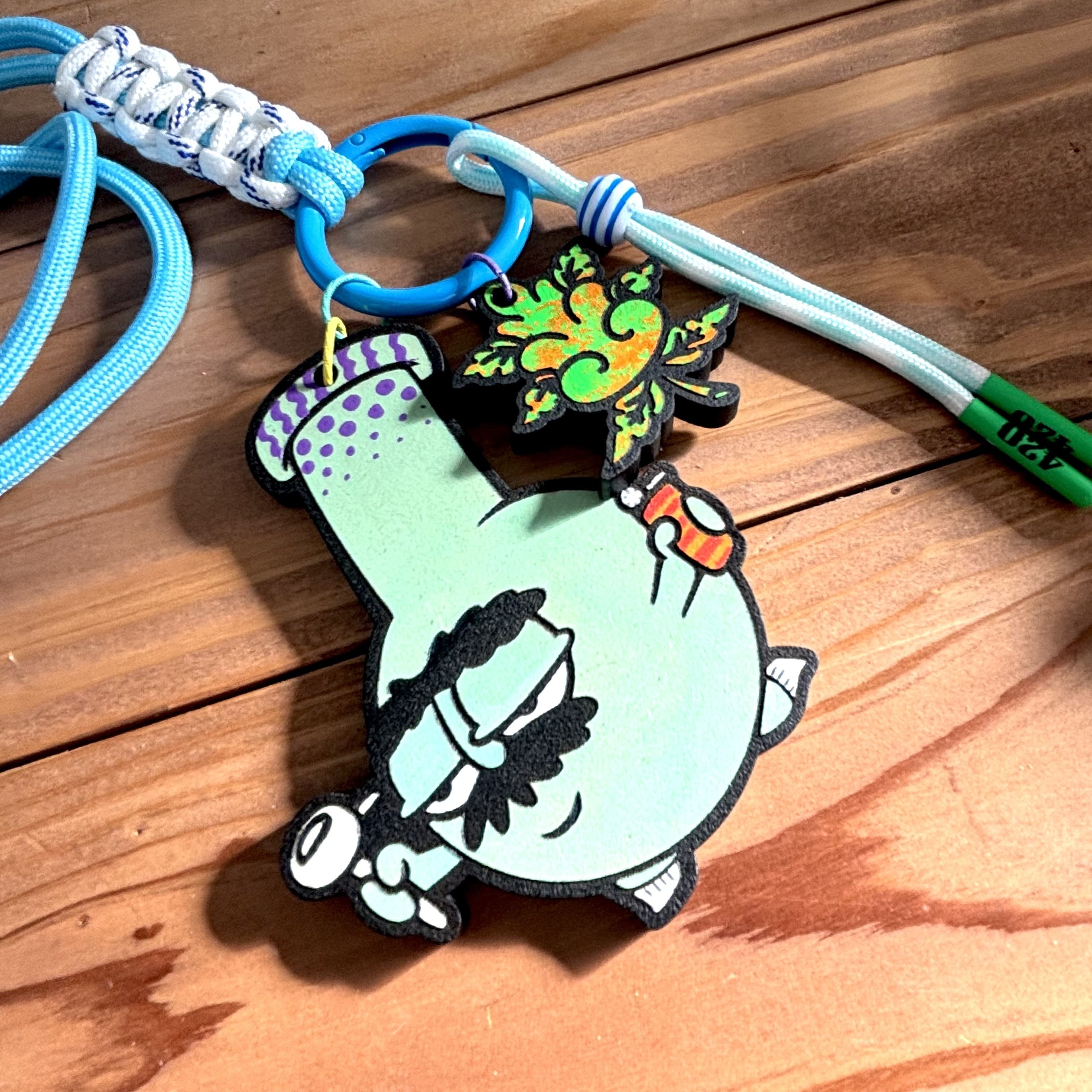 【ボグじい】ロングパラコードネックストラップ+チャーム付き