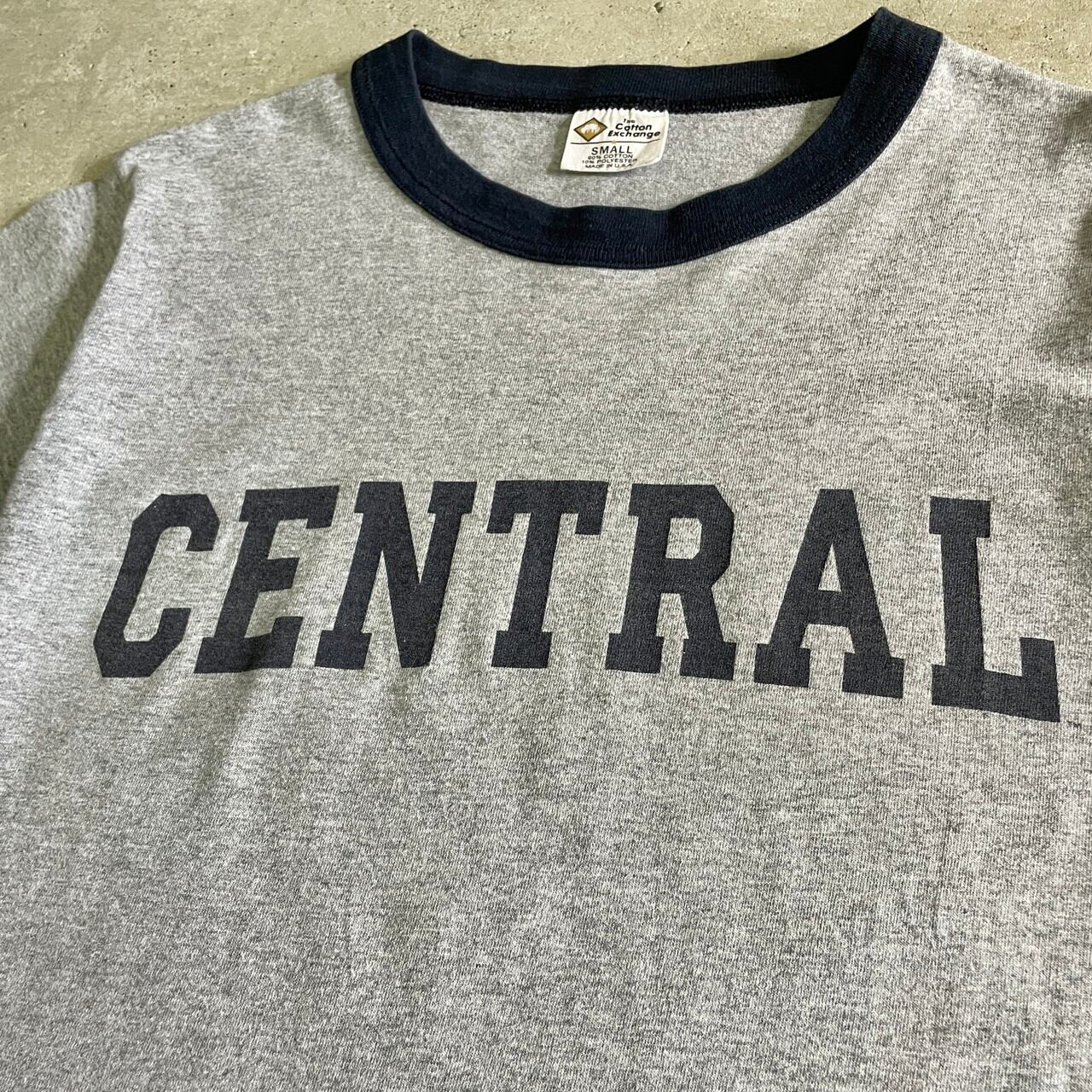 USA製 90年代 CENTRAL カレッジ プリント リンガーTシャツ メンズS 古着 90s ビンテージ ヴィンテージ グレー  ネイビー【Tシャツ】【FSS2308-50a】 | cave 古着屋【公式】古着通販サイト