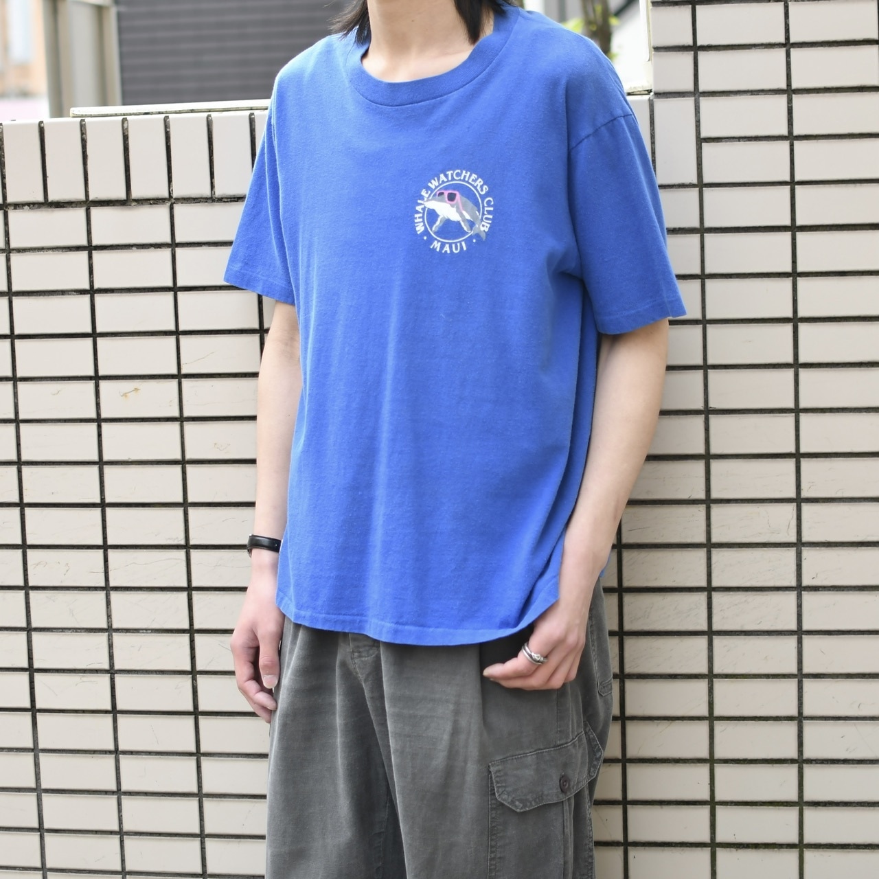 85's Whale watchers club print tee