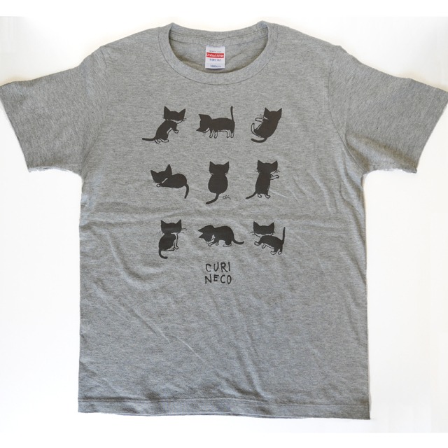 くりねこＴシャツ[ヘザーグレー]　サイズ150