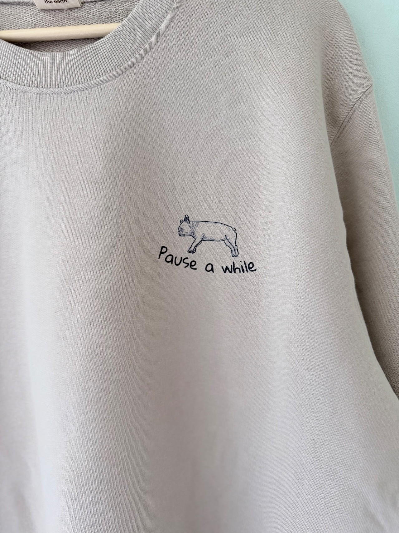 Pause a while / Organic Cotton Sweat / ミルキーグレー/ユニセックス - 4