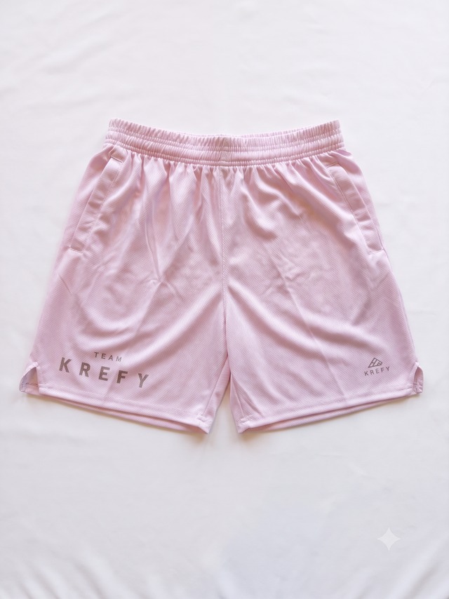 "team KREFY" uniform t shorts Light Pink