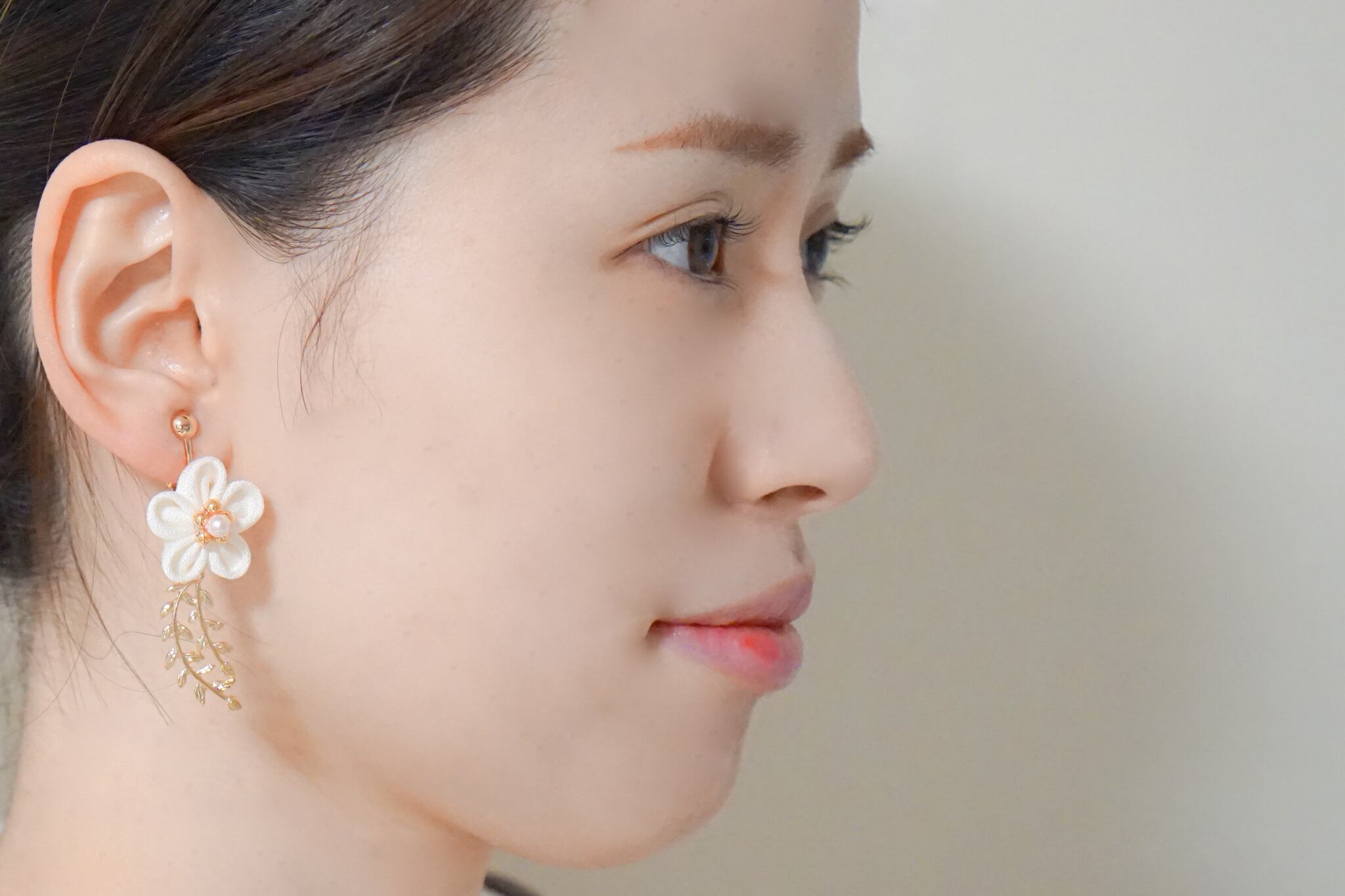 つまみ細工ピアスNO.20＊Deep color＊ | 金澤こまち -accessories-