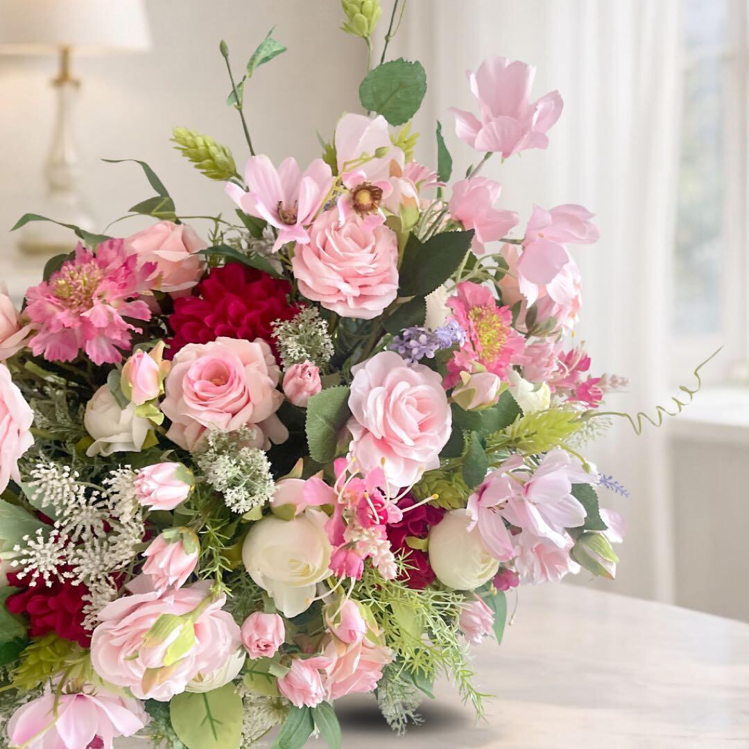 光触媒フラワー 特大 薔薇と季節の草花の豪華アレンジ 開店祝 退職祝 受付装花 光触媒フラワー 特大 薔薇と季節の草花の豪華アレンジ 開店祝 退職祝