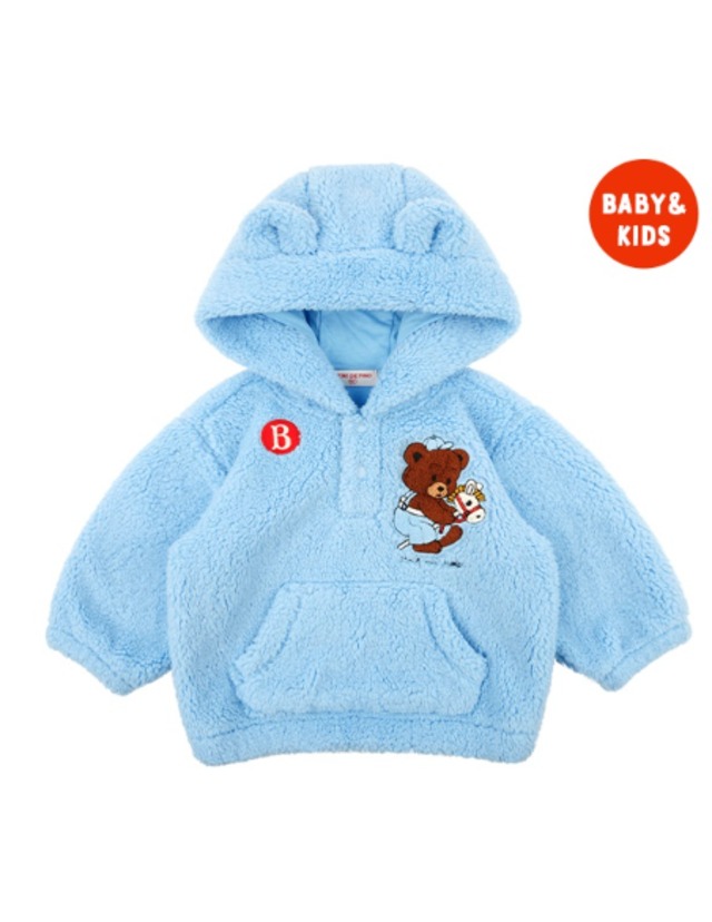 [BEBE DE PINO] Play bear baby boa fur hoodie 正規品 韓国ブランド 韓国ファッション 韓国代行 韓国通販 ベベドピノ bebedepino 日本 店舗 韓国 子供服