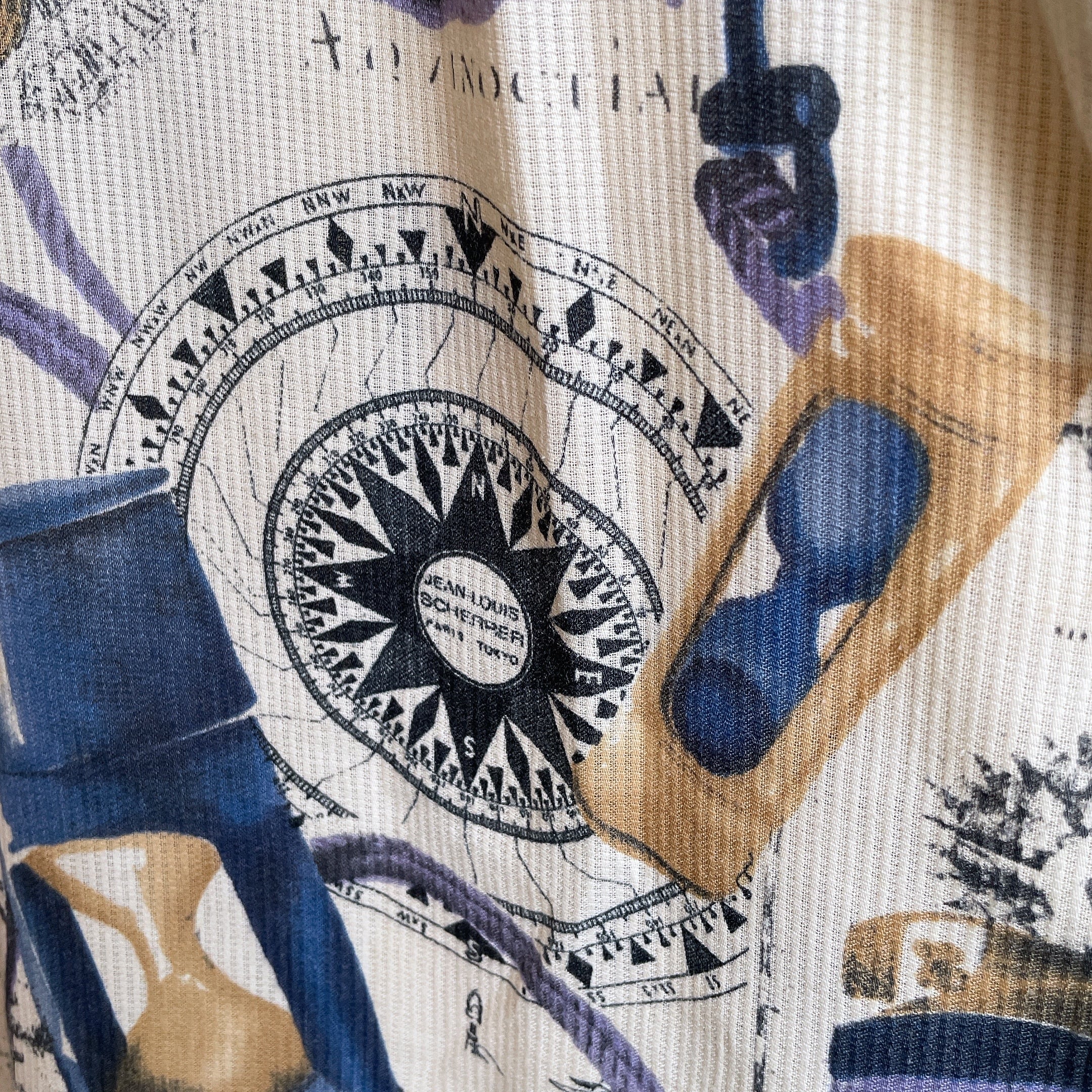 1990s Tropical Summer graphic printed vintage SS open collar shirt