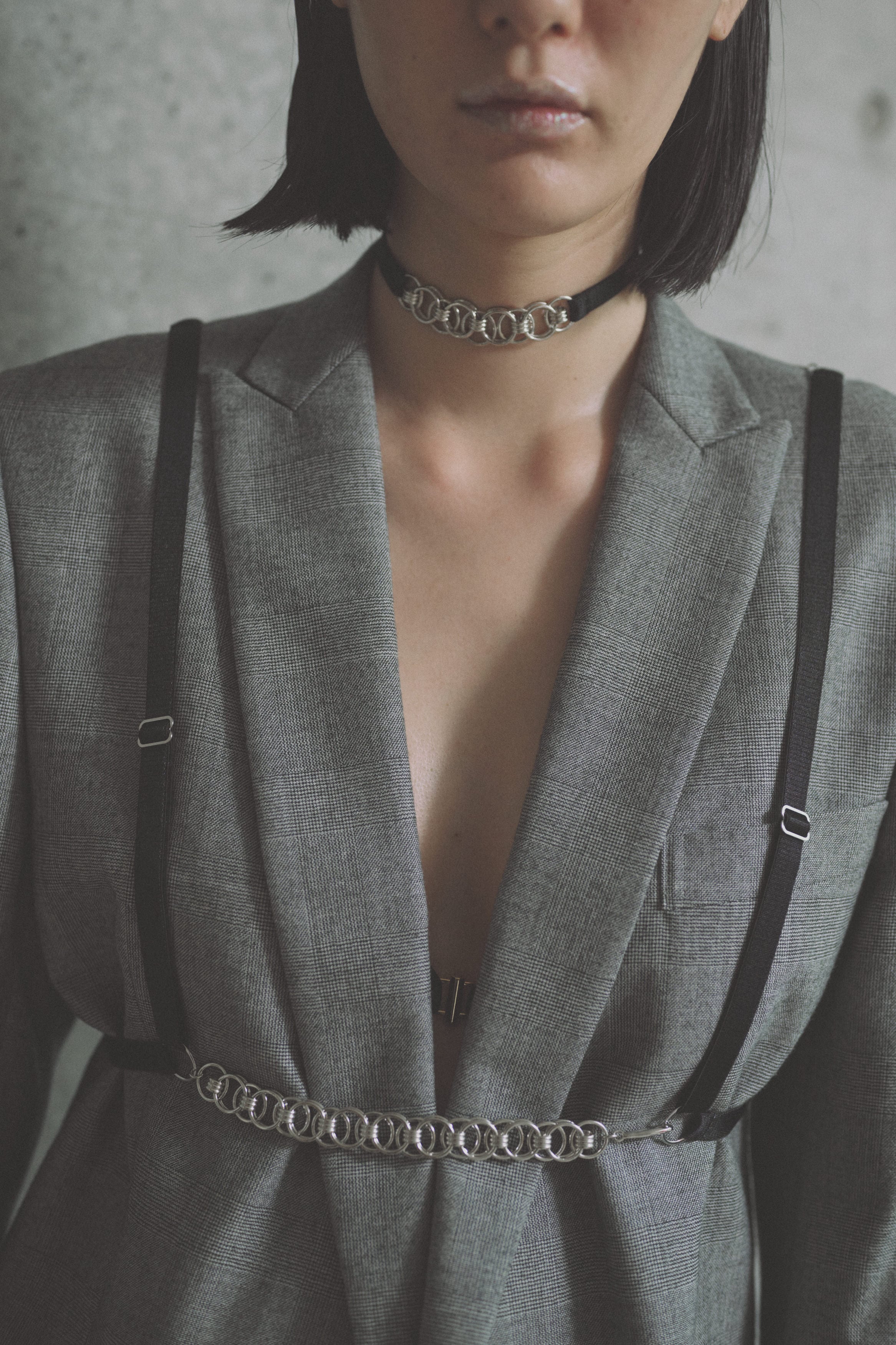 AD2021 コムデギャルソン ドッキング半袖ニット ラメ レース ベルト AD2021 コムデギャルソン ドッキング半袖ニット ラメ レース ベルト