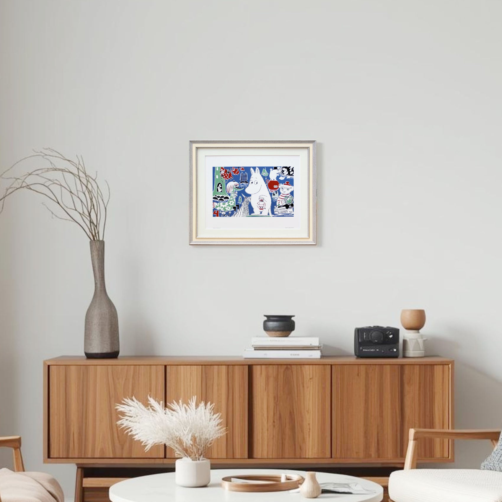 ムーミン 北欧 Putinki「ムーミントロール 4」送料無料 フレーム選択可能 展示用フック付アートポスター 絵画 インテリア アート