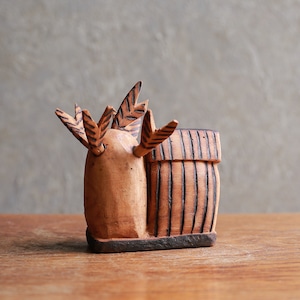 味わい深い、独特な木の下に建つ家