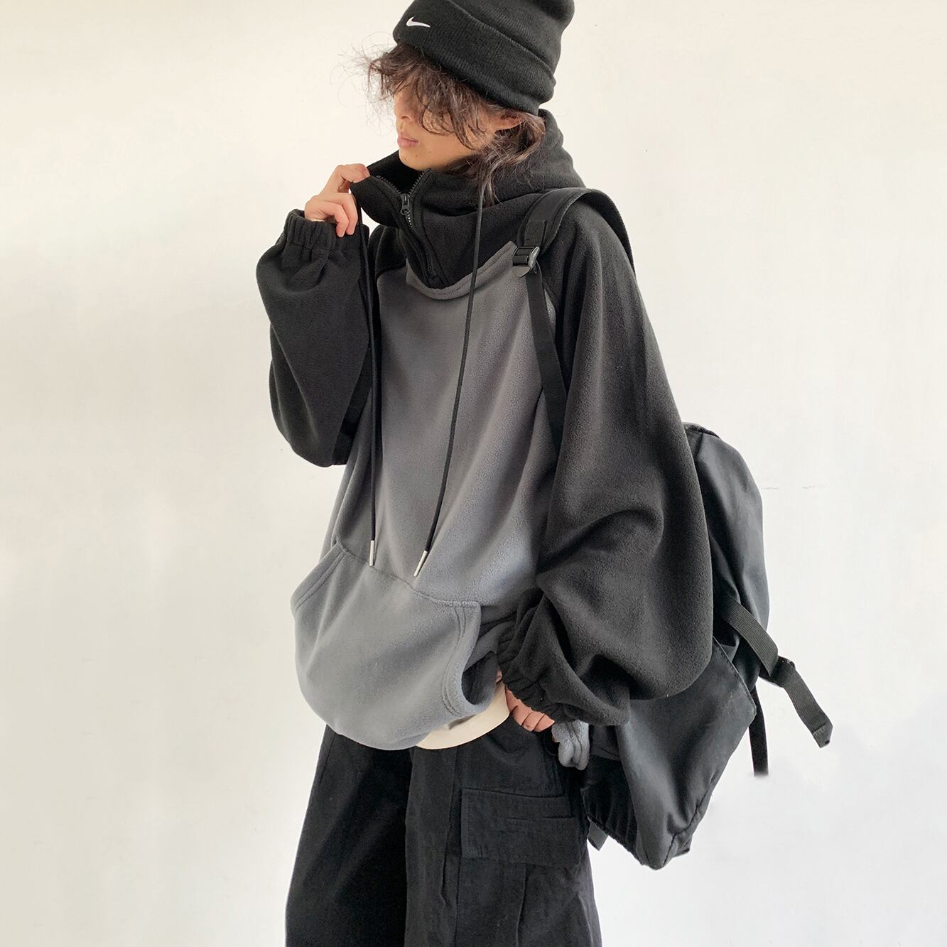 Fear of God ポーラーフリース ハイクパーカー 関税送料込み jiwuusポーラーフリースラグランパーカー | mblueshop