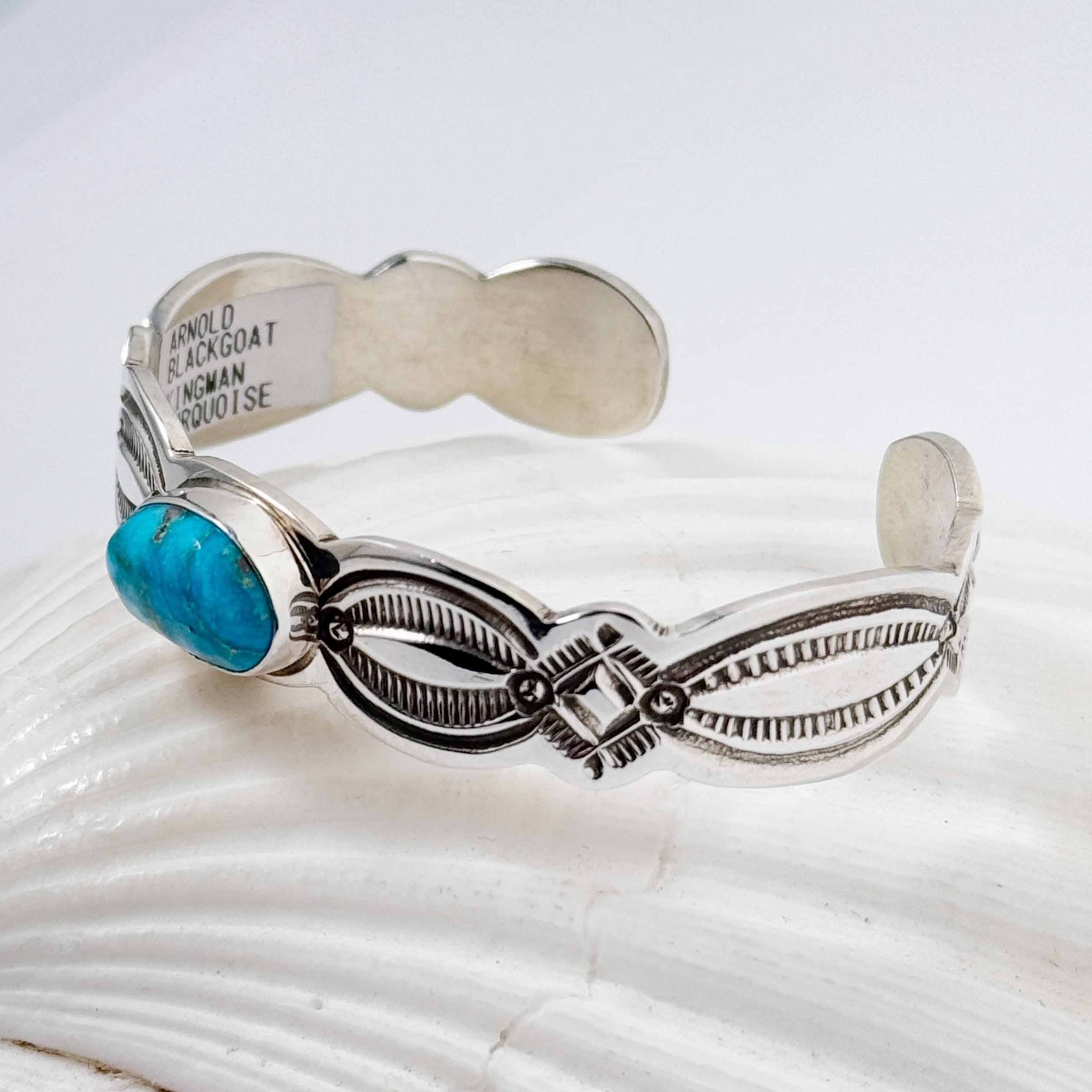 Indian Jewerly》一点物 ターコイズバングル Arnold Blackgoat作