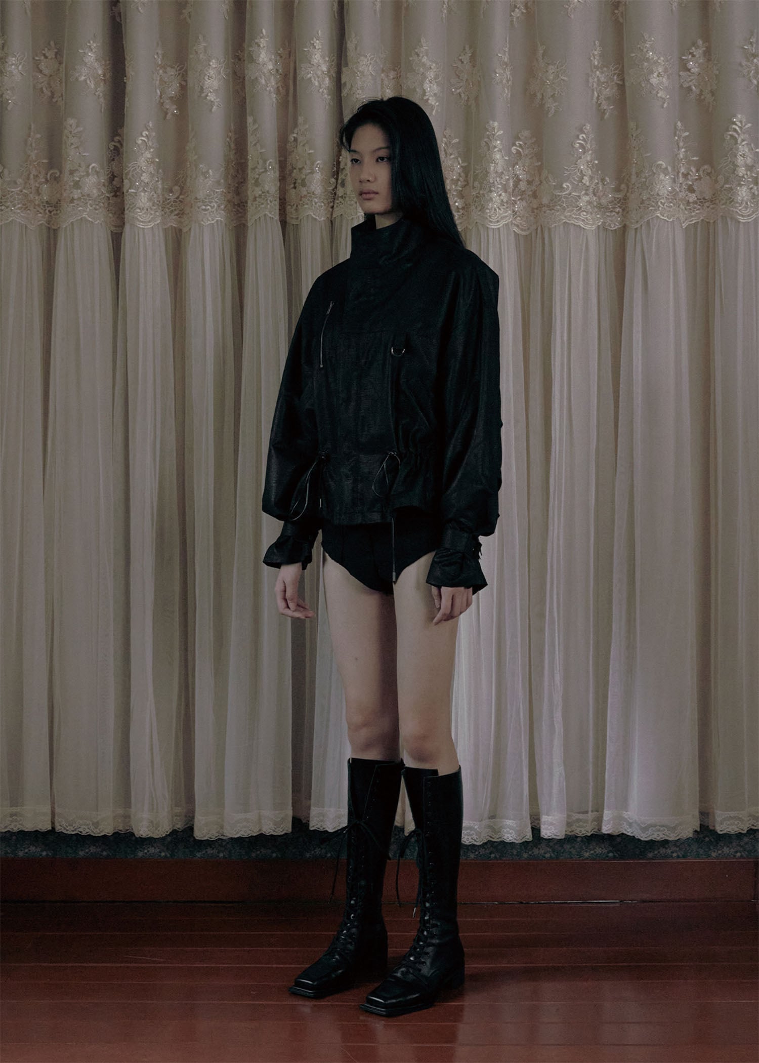 BOHEMIAN SEOUL] FIELD SAFARI HALF JACKET, BLACK 正規品 韓国