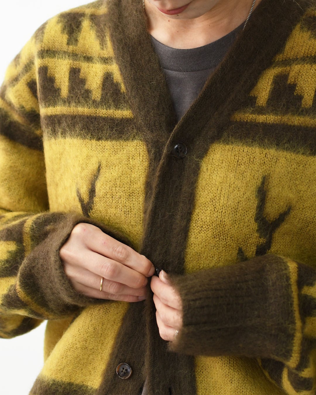 SOUTH2 WEST8 [サウスツーウエストエイト] Mohair V Neck Cardigan