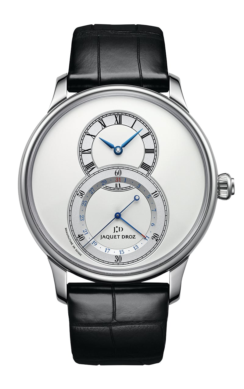 【JAQUET DROZ ジャケ・ドロー】GRANDE SECONDE QUANTIEME グラン・セコンド カンティエーム（シルバー）／国内正規品 腕時計