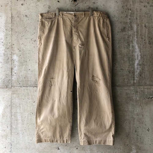 30s 40s ワーク チノパンツ リペア SANFORIZED 実物 USA製