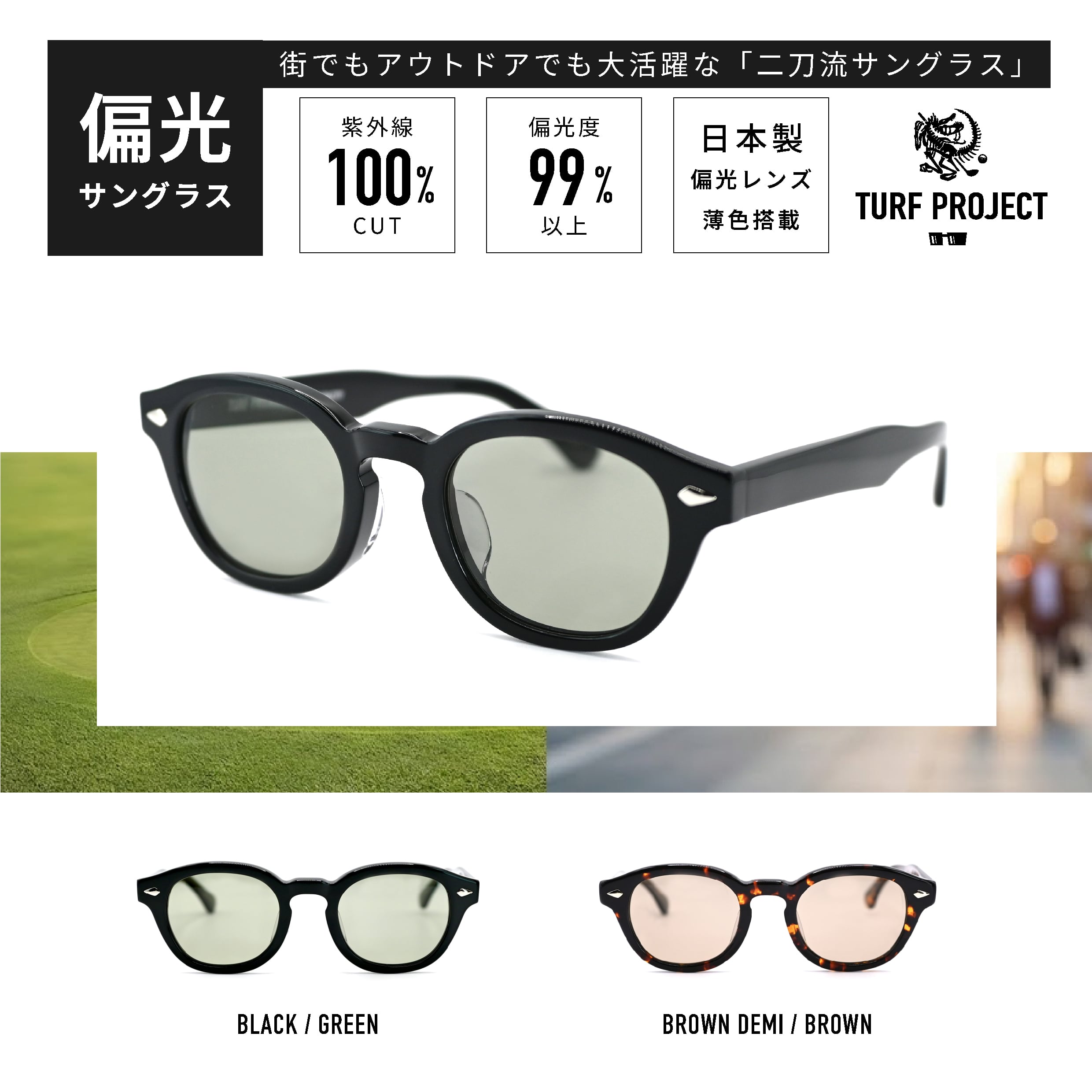 視界のストレスZEROに（鯖江の偏光レンズ搭載サングラス） | TURF