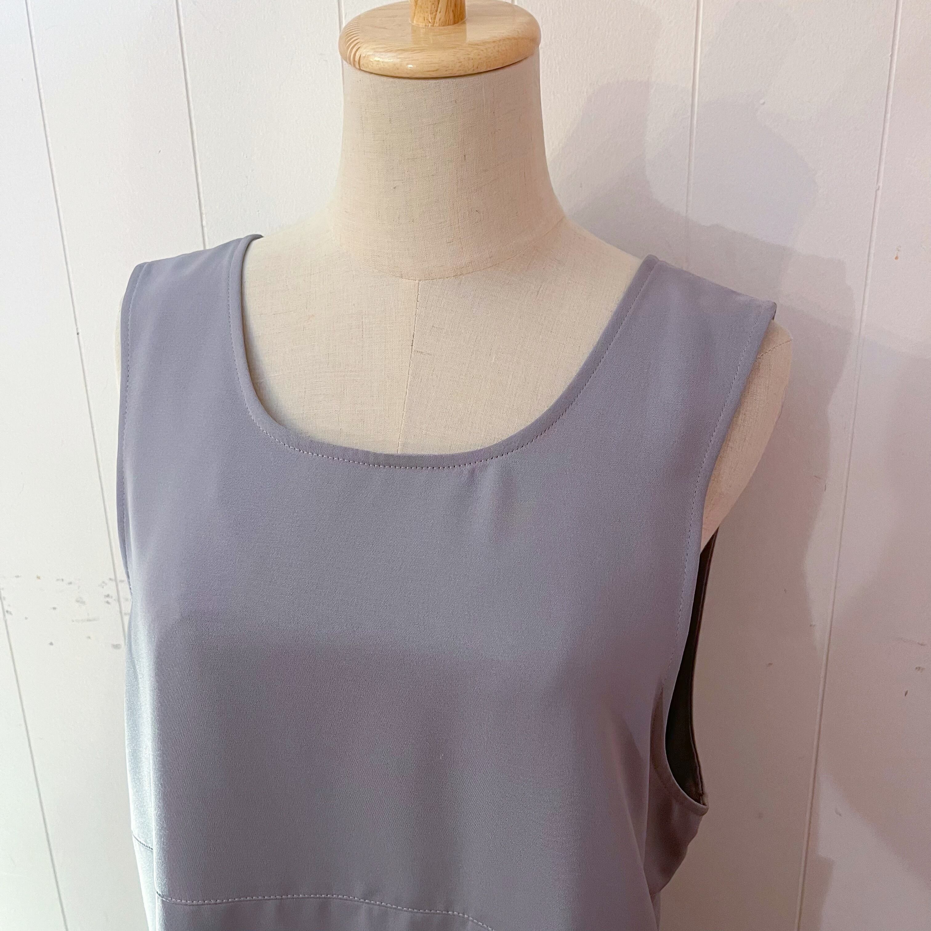 removable pocket gray jumper skirt