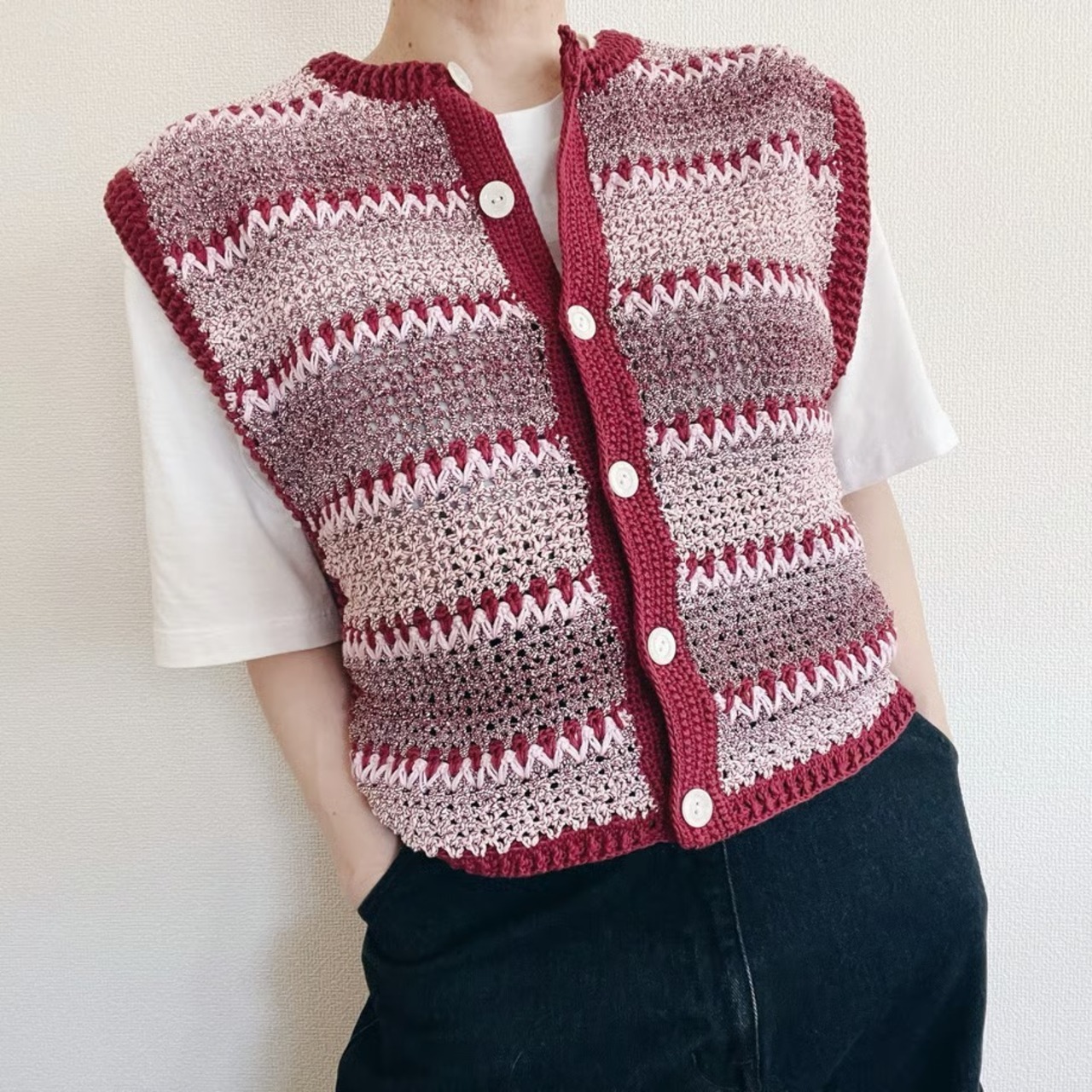 [Pattern] ジグザグボーダーベスト