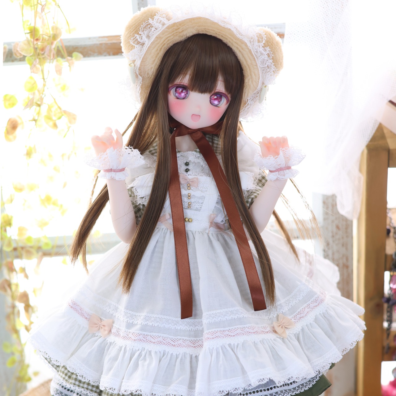 ハニベア・ピクニックセット（グリーン）｜Mini Dollfie Dream ・ 1/4TinyFox PEKO・KUMAKO - 1