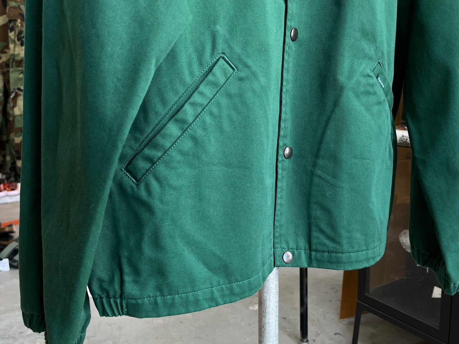 Supreme × ANTI HERO SNAP FRONT TWILL JACKET DARK GREEN LARGE 19826