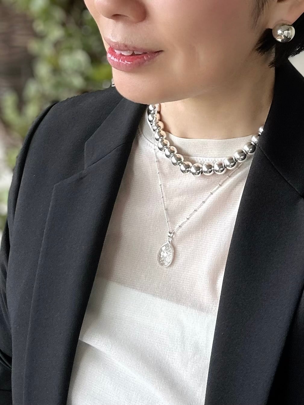 シルバー925ボールネックレス （11㎜、〜45㎝） | 上品なアクセサリー