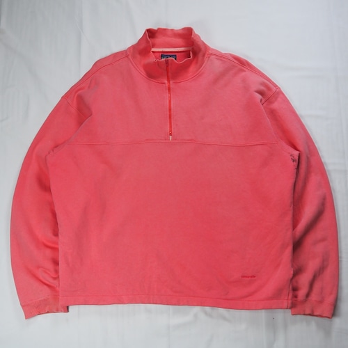 90's Patagonia ハーフジップスウェット ピンク Lサイズ