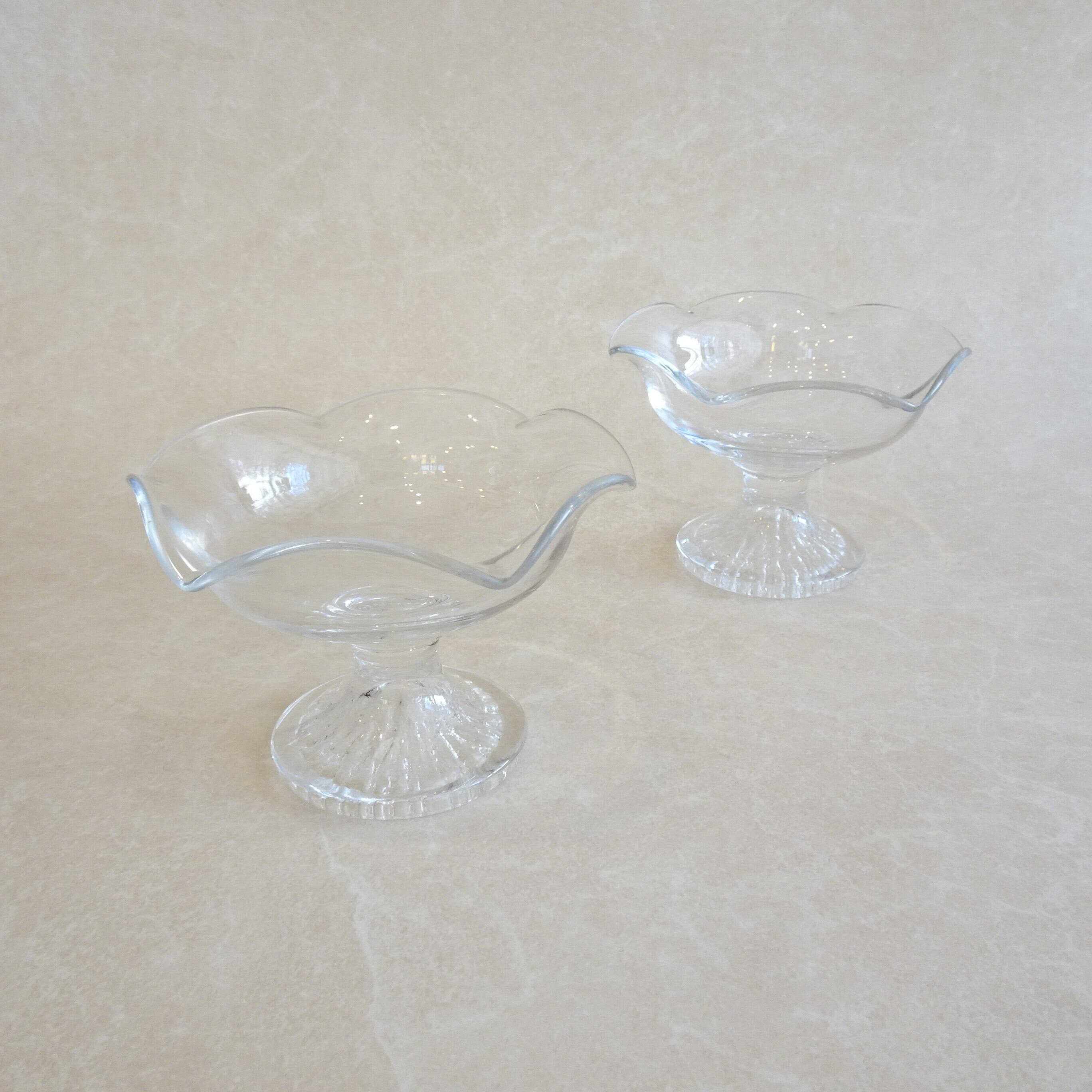 フリルデザートグラス2個セット | 純喫茶家具の村田商會