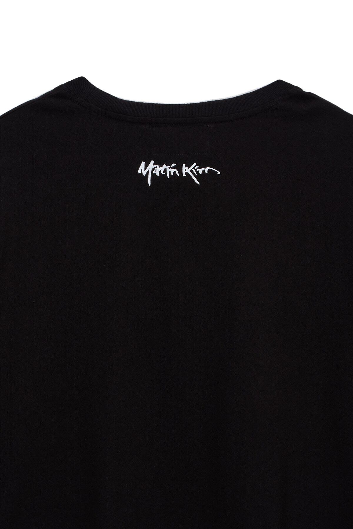 Matin Kim] HANGEUL BIG LOGO POINT TOP IN BLACK 正規品 韓国ブランド