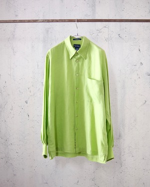 lime green L/S linen shirt