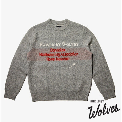 【RAISED BY WOLVES/レイズドバイウルブス】DMA INTARSIA SWEATER セーター / HEATHERED GREY 14340