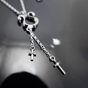 RHYTHMIC HORSESHOE LARGE with CROSSES NECKLACE #1 with GODSIZE® I.D. TAG / リズミックホースシュー・L ウィズ クロス #1ネックレス ゴッドサイズ® I.D.タグ