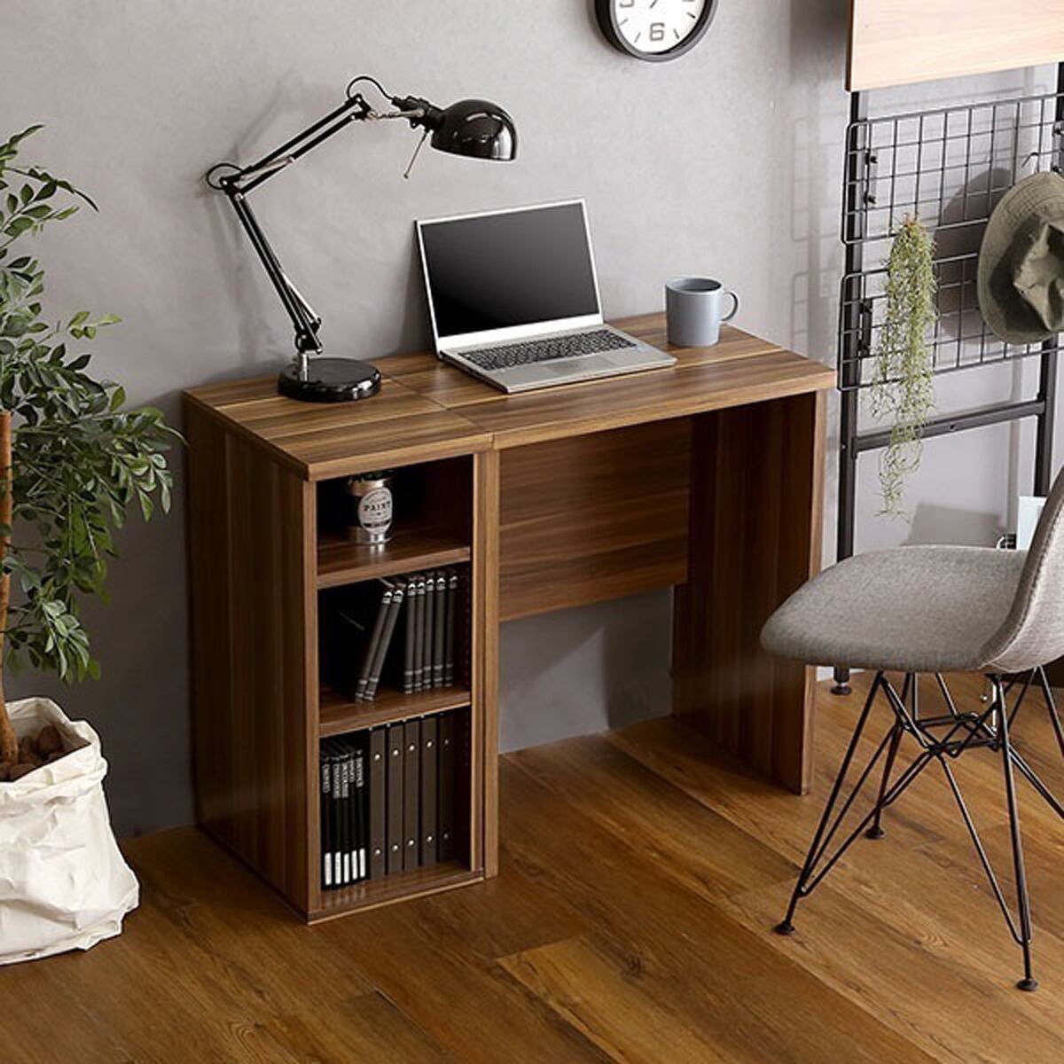 ヴィンテージシンプルデスク 学習デスク 勉強机 60幅 木目調 ワークスペース テレワーク