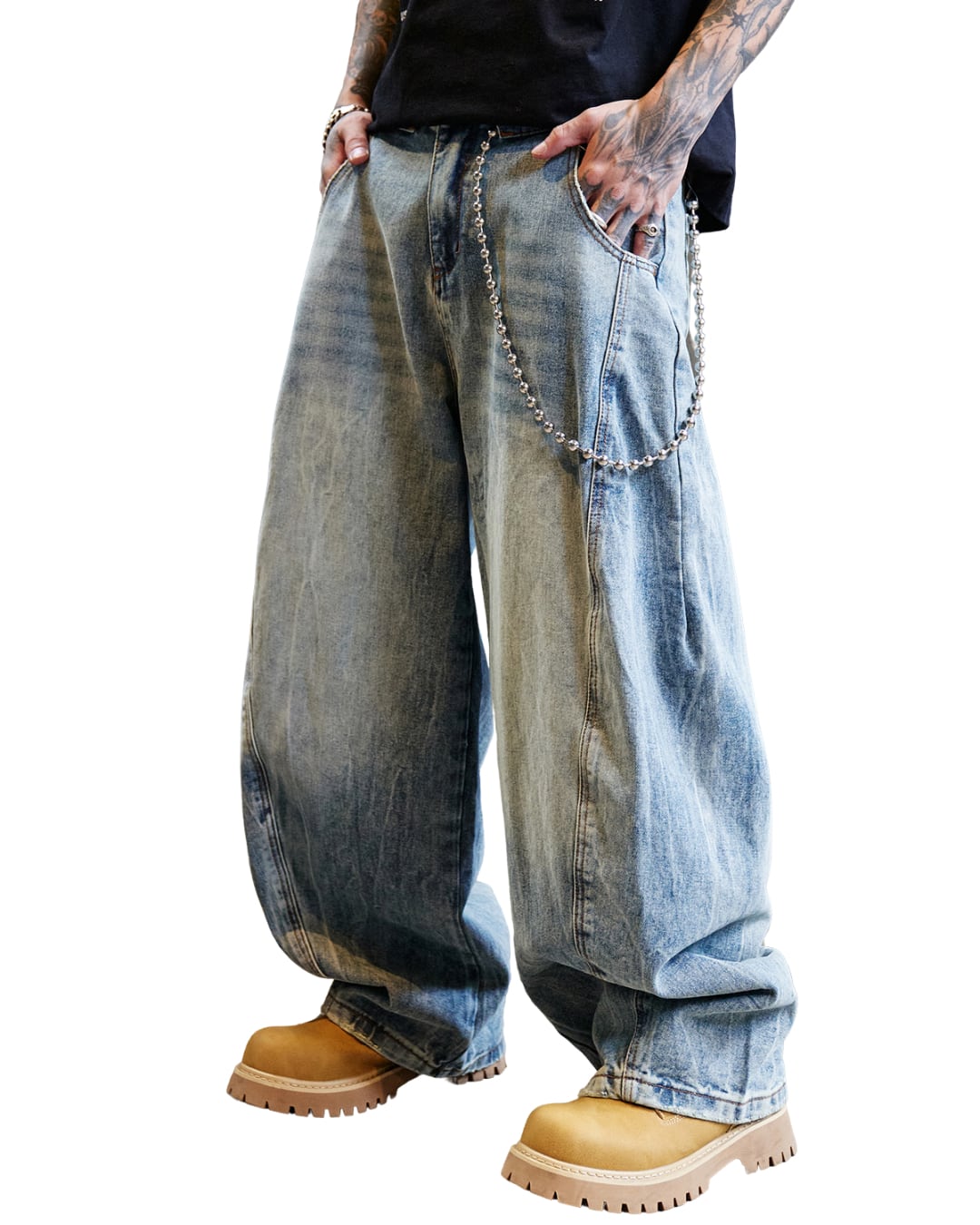 【お急ぎ発送】バギーウォッシュデニム(D00045)